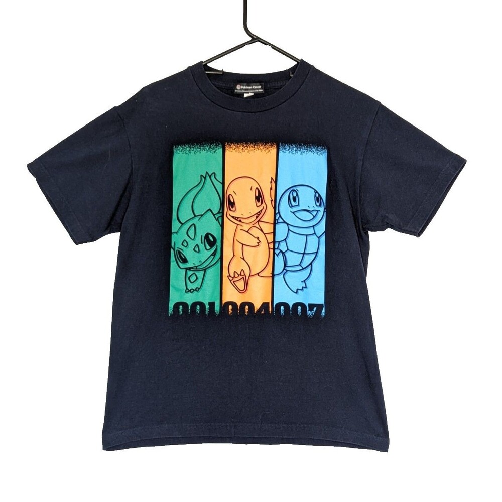 Nintendo Pokemon Center Starter Medium T-Shirt Charmander Squirtle Bulbasaur